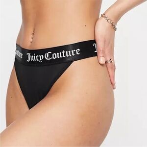 Juicy Couture black SILVER LOGO SMOOTH NO SHOW HIP-HUGGER